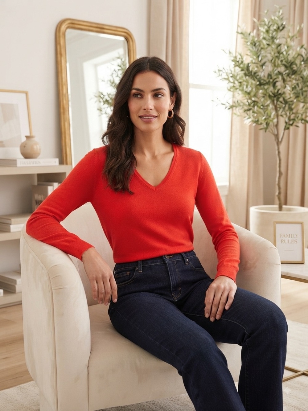 Women's V-Neck Sweater m NWT 69.00 - Picture 1 of 5